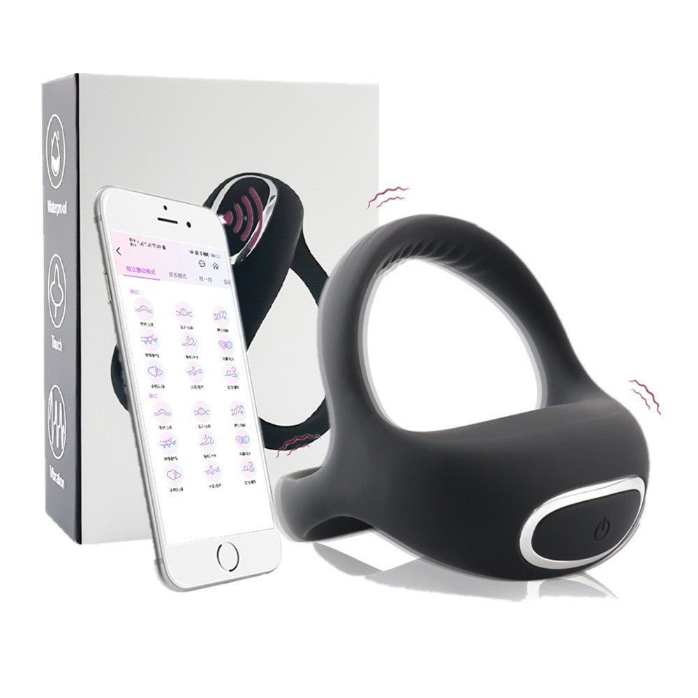 Men's A Clamping Silicone Delay Ring – Vibration with Remote Control Options
