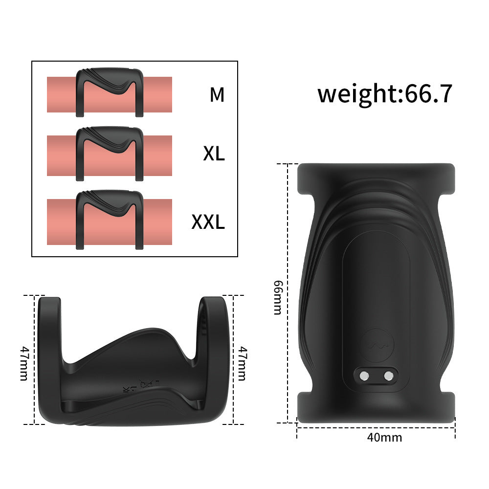 APP Wireless Remote Control Vibration Delay Horseshoe Ring – Silicone Sperm Locking Ring