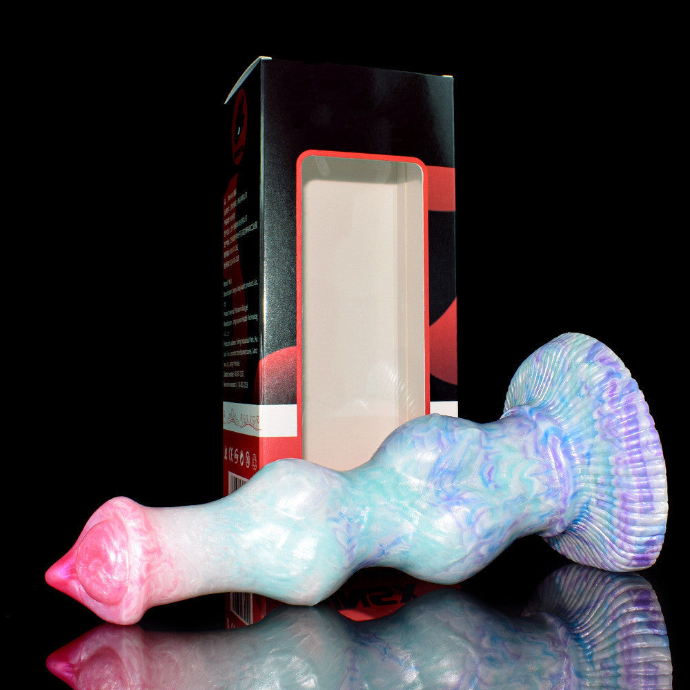 Ice Dragon Horse Cock Dildo - Liquid Silicone, Realistic Fantasy Design