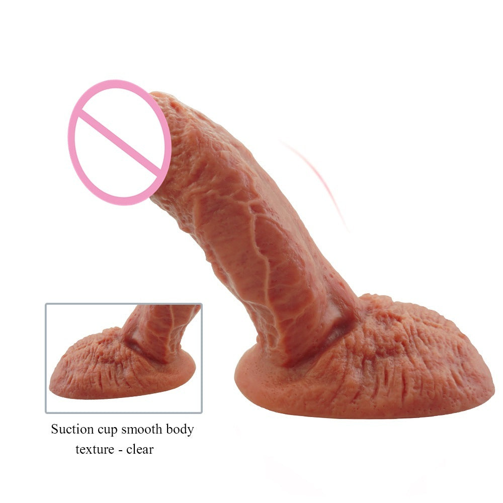 B34 High-Quality Double-Layer Liquid Silicone Toy – Realistic Feel with Suction Cup