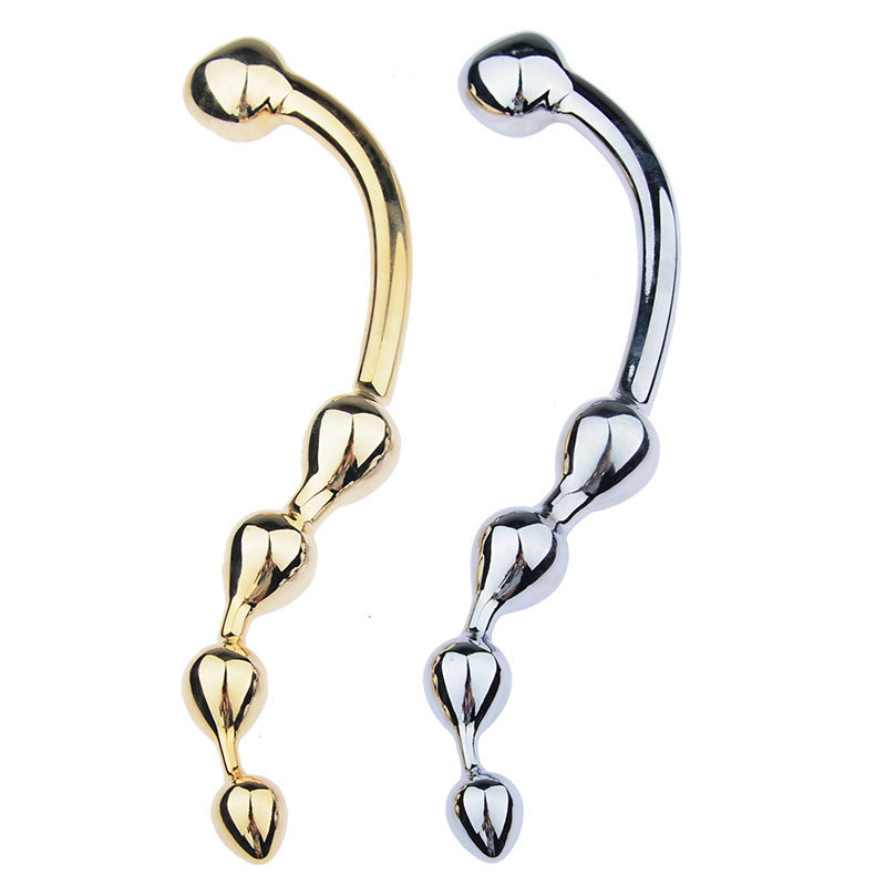 4-Piece Metal Pull Bead Anal Plug – Silver & Gold Options