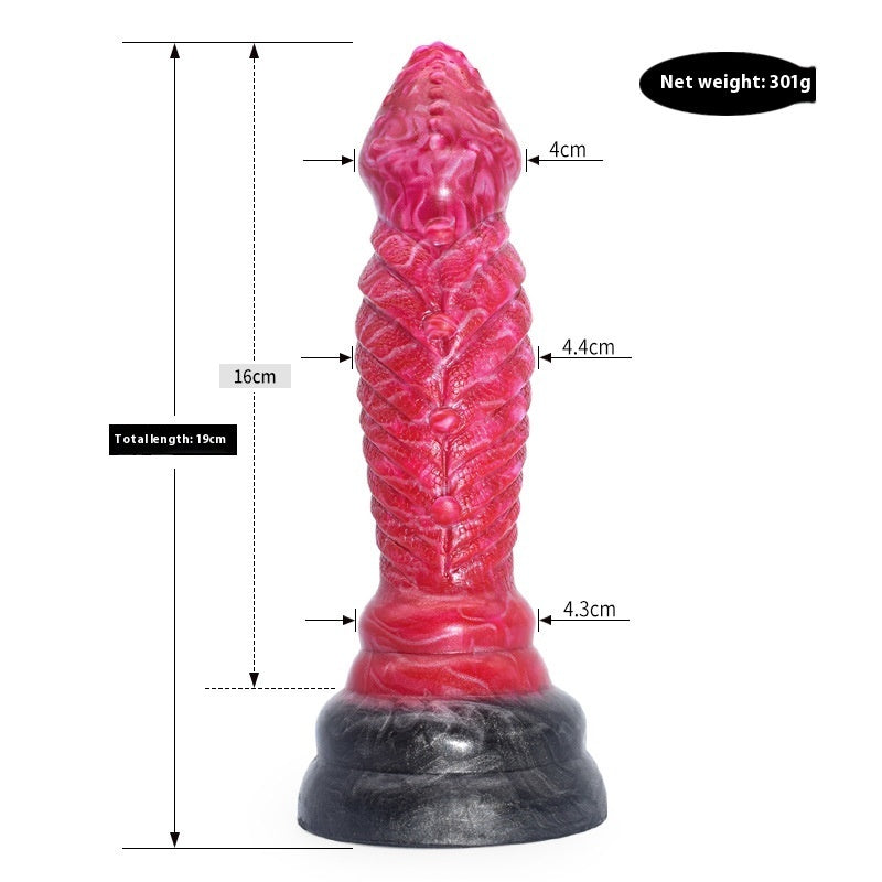 Irregular Colored Dildo & Anal Plug – Animal-Inspired Silicone Masturbator