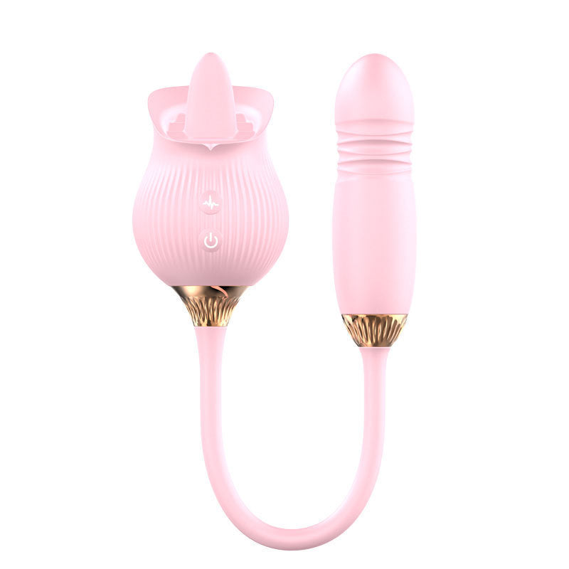 Rose Suction Telescopic Vibrator – Multi-Function Pleasure for Women