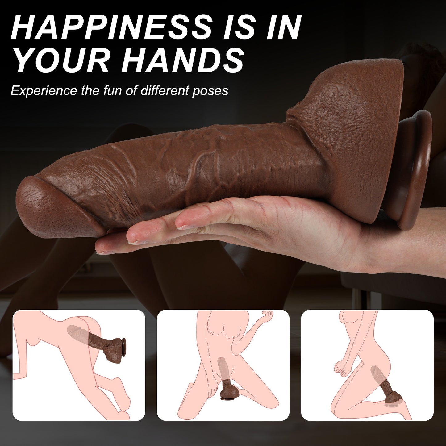 Deluxe Lifesize Vibrator Dildo - Flexible, Waterproof, Realistic Sensation | Sex Toys & Lingerie