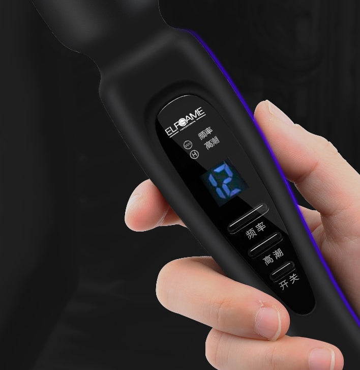 Silent Black Female Massager – 12 Vibration Modes, Waterproof, FDA Silicone