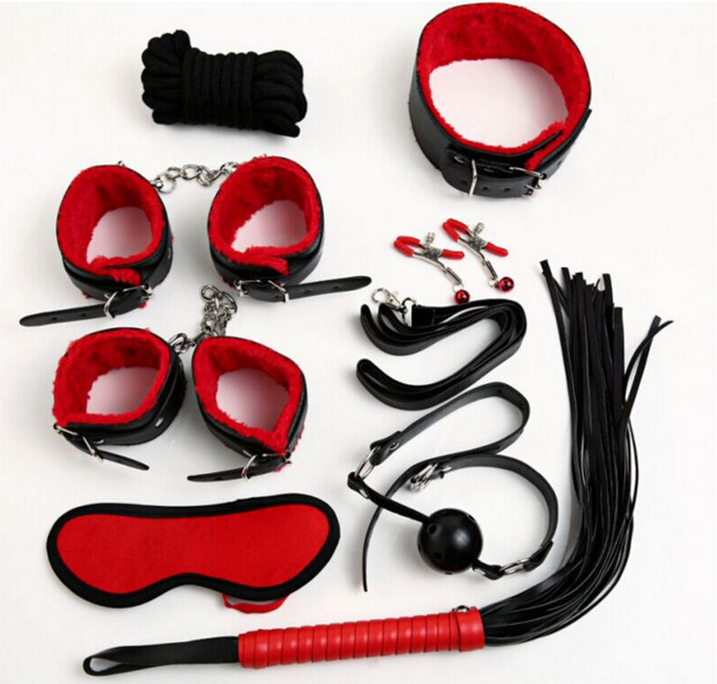 8-Piece Plush Bondage Set – Red Alternative Toys for Adventurous Play