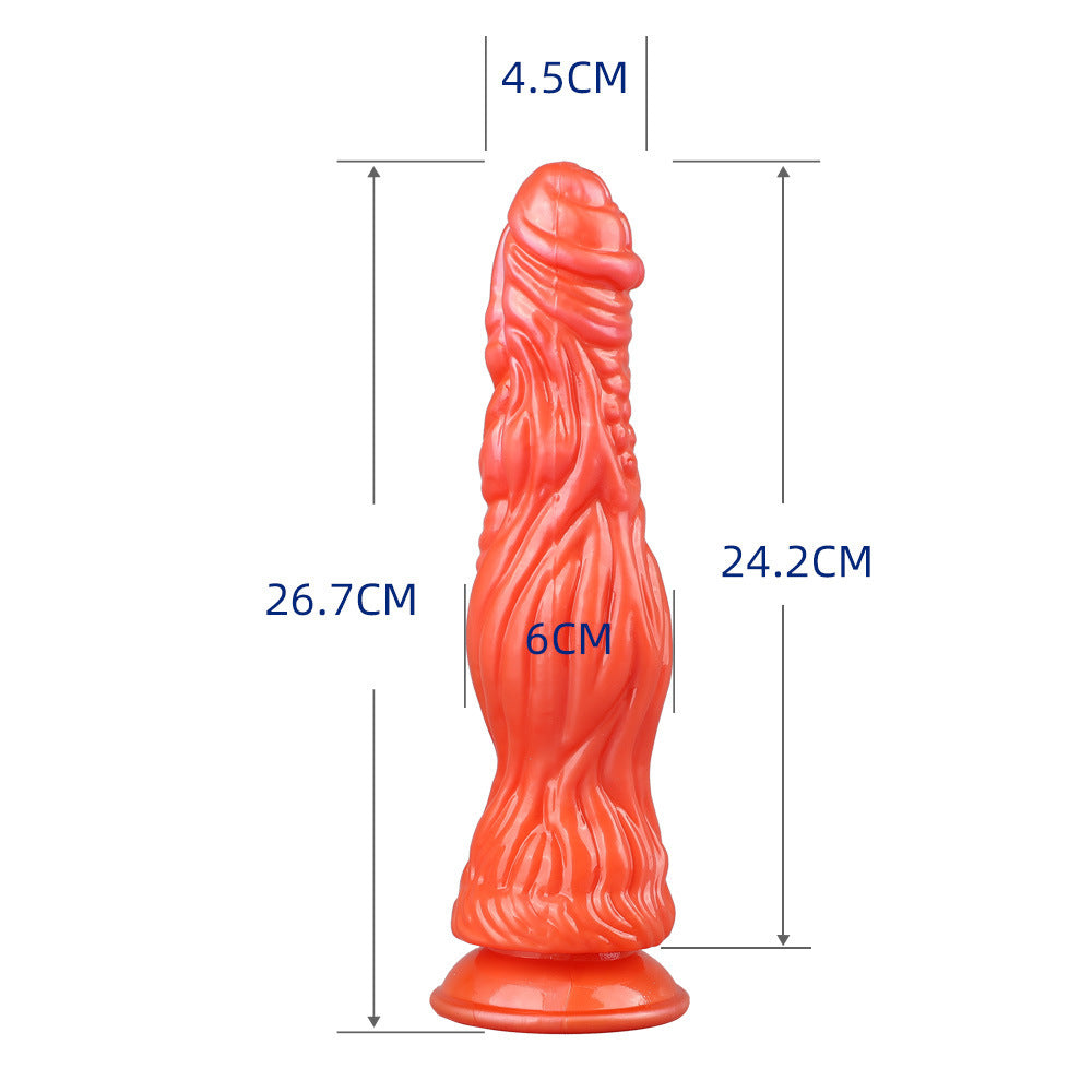 Pearl Color Animal Modeling Crocodile Penis - Women's Daily Necessities, TPE Material, 26.7cm
