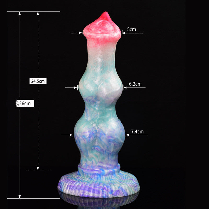 Ice Dragon Horse Cock Dildo - Liquid Silicone, Realistic Fantasy Design