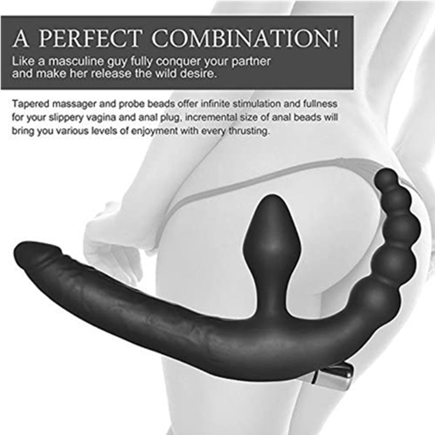 Three-Point Resonance Double-Headed Butt Plug – Prostate Massager with Silicone & ABS