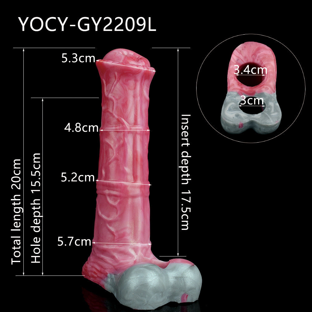 Colorful Silicone Chastity Cage with Scrotum Ring – Male Restriction & Control Set