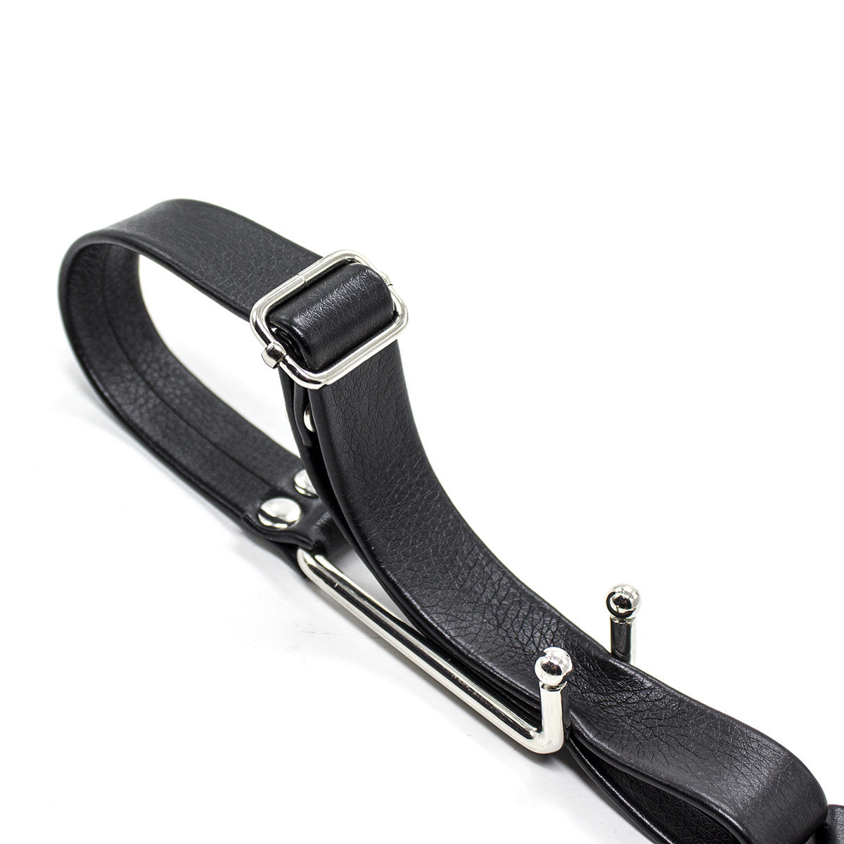 Adjustable Leather Mouth Hook – Forced Opening Training Play Prop