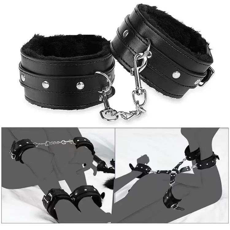 Deluxe Plush Leather 11-Piece Bondage Kit