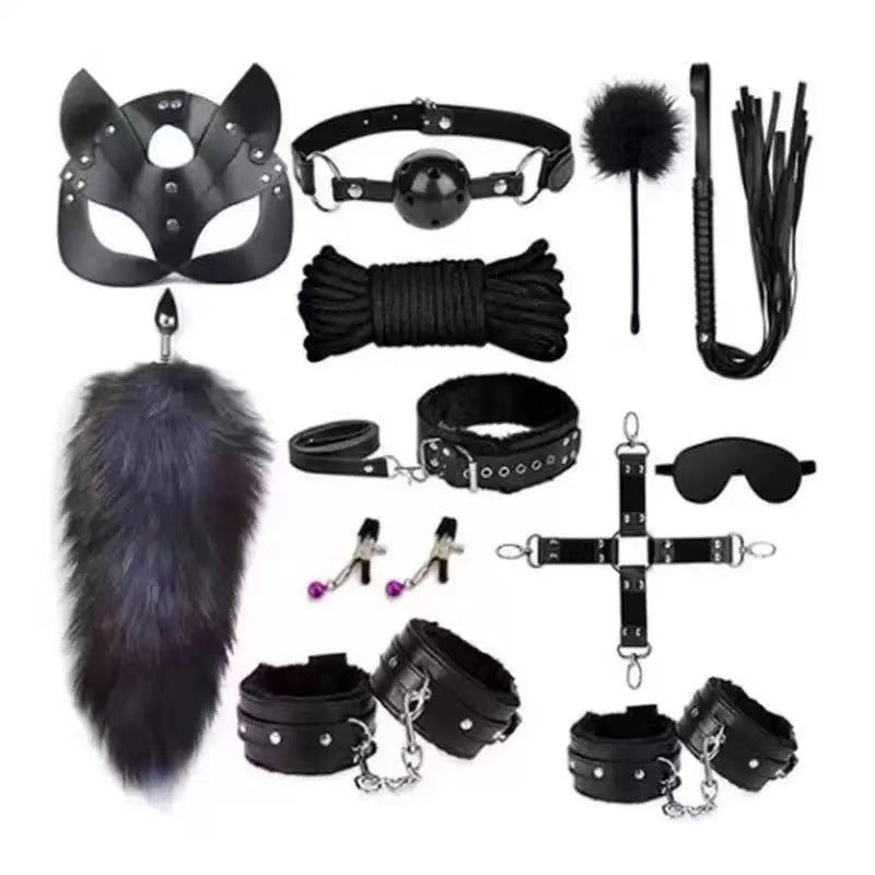 Deluxe Plush Leather 11-Piece Bondage Kit