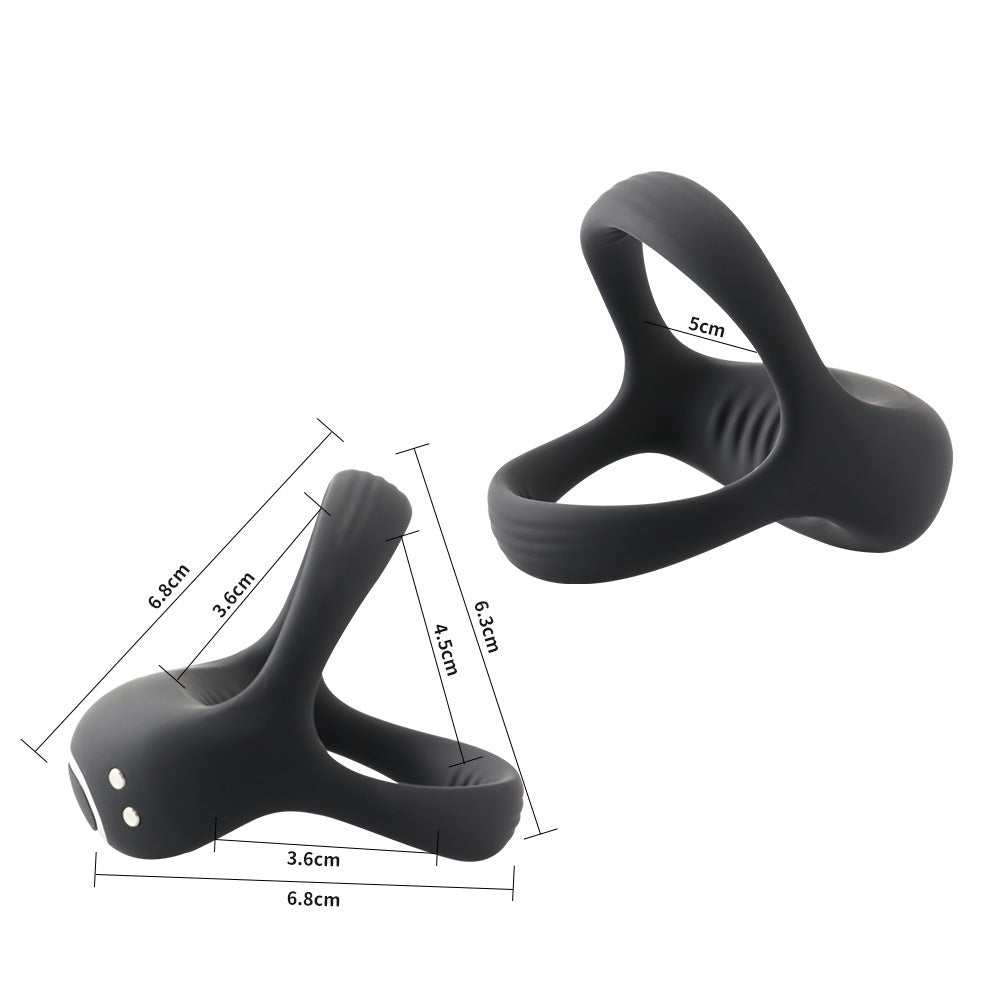Men's A Clamping Silicone Delay Ring – Vibration with Remote Control Options