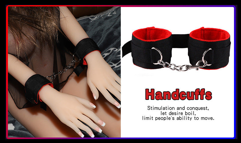 Plush Bondage Nylon Leather Suit Set | Ultimate 11-Piece BDSM Kit