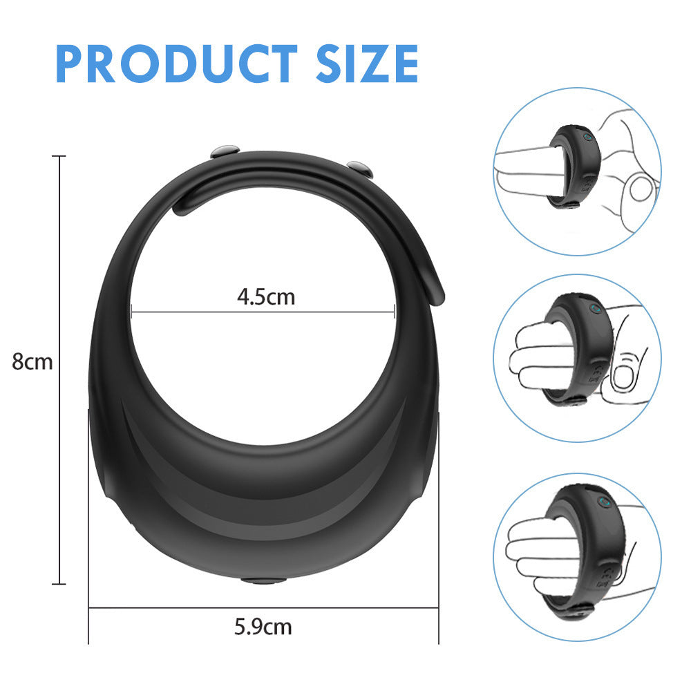 Men's Cock Ring – USB Charging Vibrating Massage Device