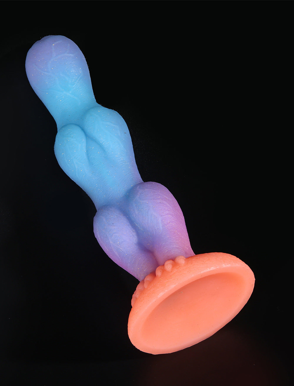 Luminous Mixed Color Liquid Silicone Butt Plug - Special-Shaped, Suitable for Men and Women
