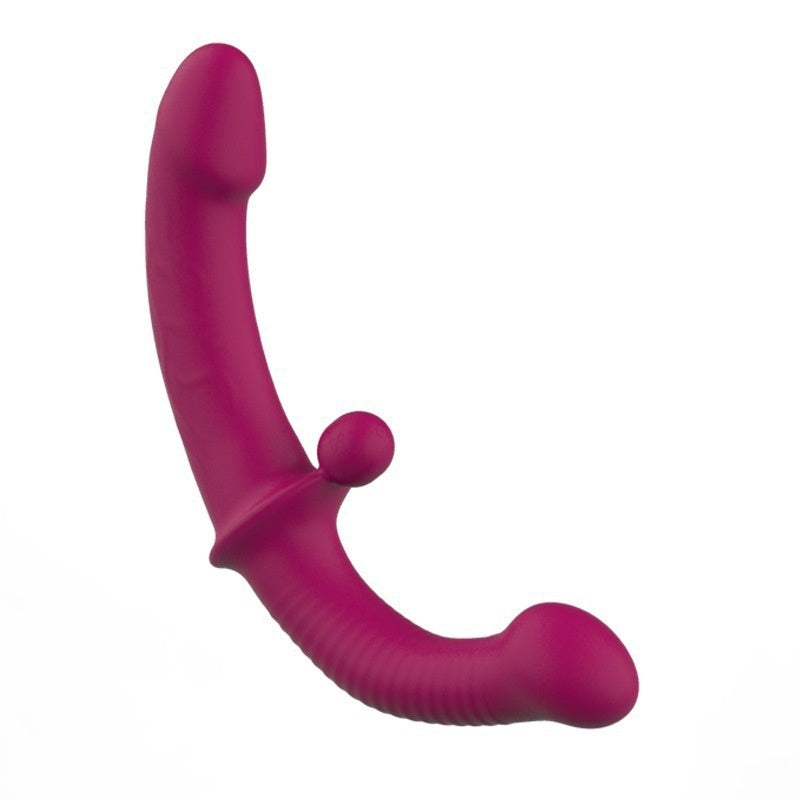 Wireless Remote Control Double-Ended Vibrator – Dual Stimulation Strap-On Dildo for Couples