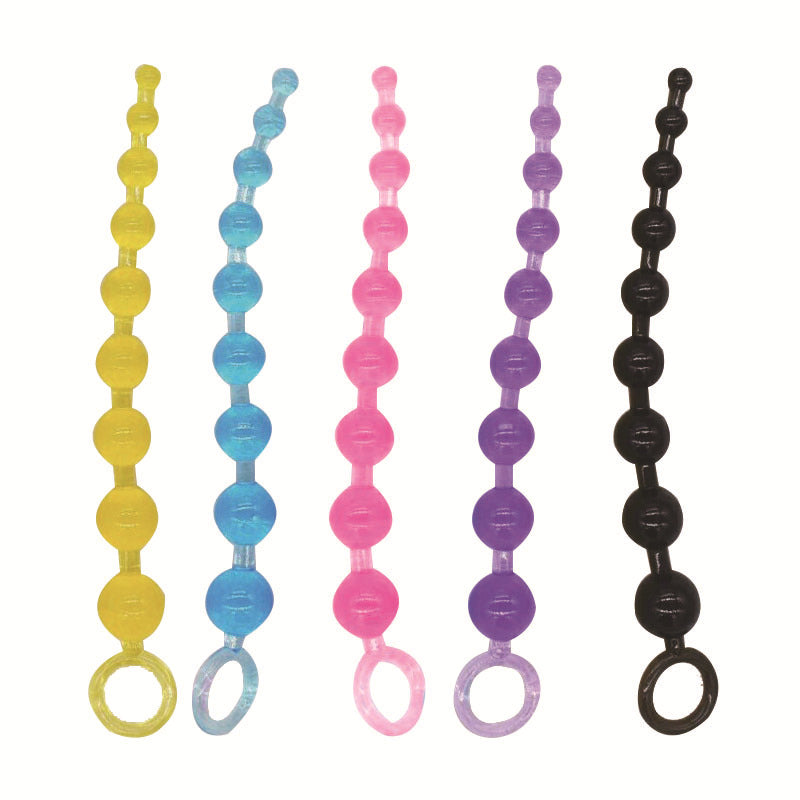 Silicone Anal Bead Massager for Men - TPE Flexible Pleasure Toy