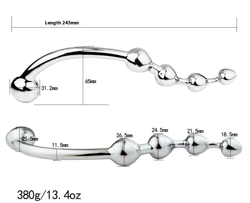 4-Piece Metal Pull Bead Anal Plug – Silver & Gold Options