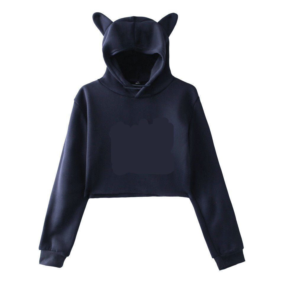 Women's Long Sleeve Crop Hoodie | Comfortable Pullover Sweatshirt for Streetwear