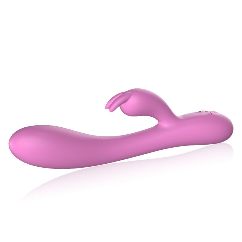 Double-Headed Vibrating Rabbit Warming Stick - G-Point Stimulation in Pink, Black, Rose, and Purple