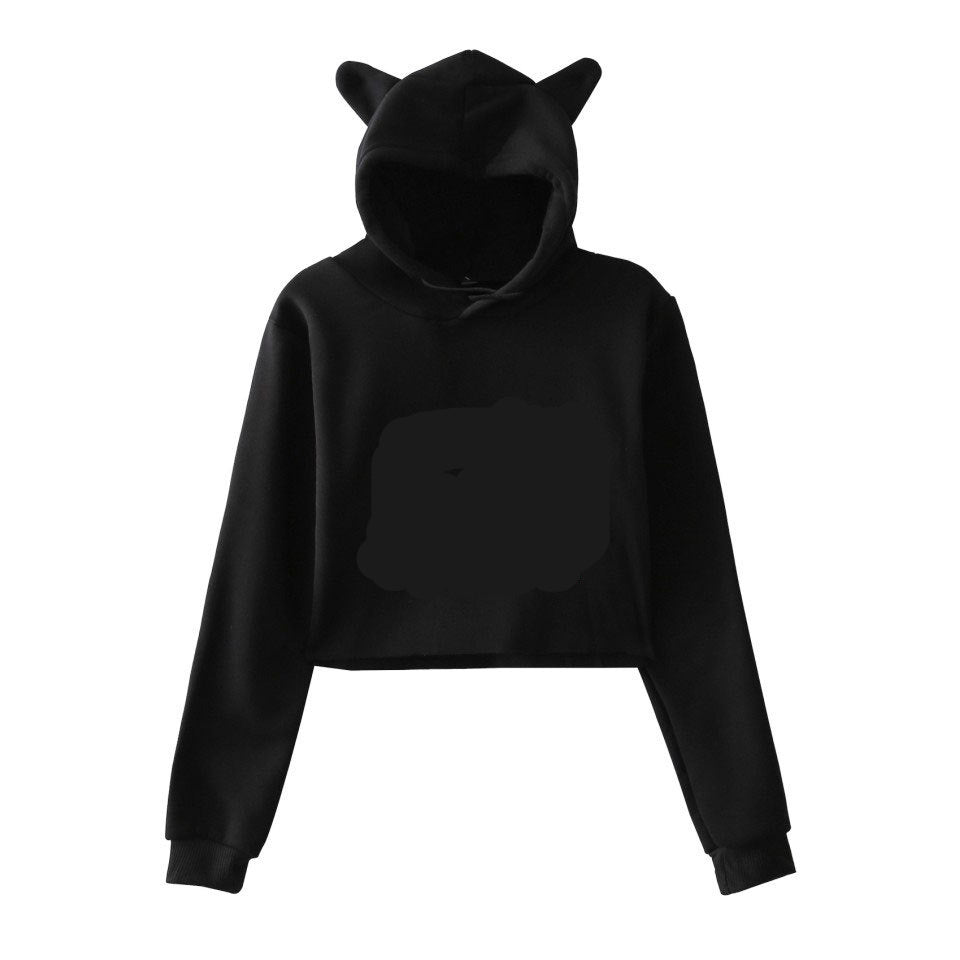 Women's Long Sleeve Crop Hoodie | Comfortable Pullover Sweatshirt for Streetwear