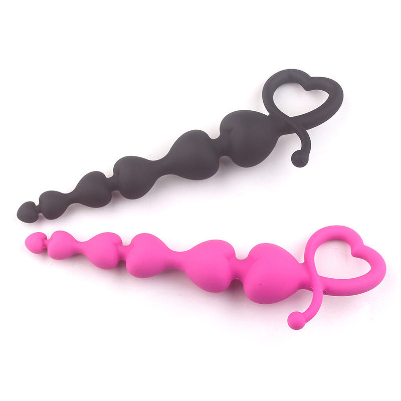 Silicone Bead Stopper – Anal Beads for Men and Women, Available in Black and Pink