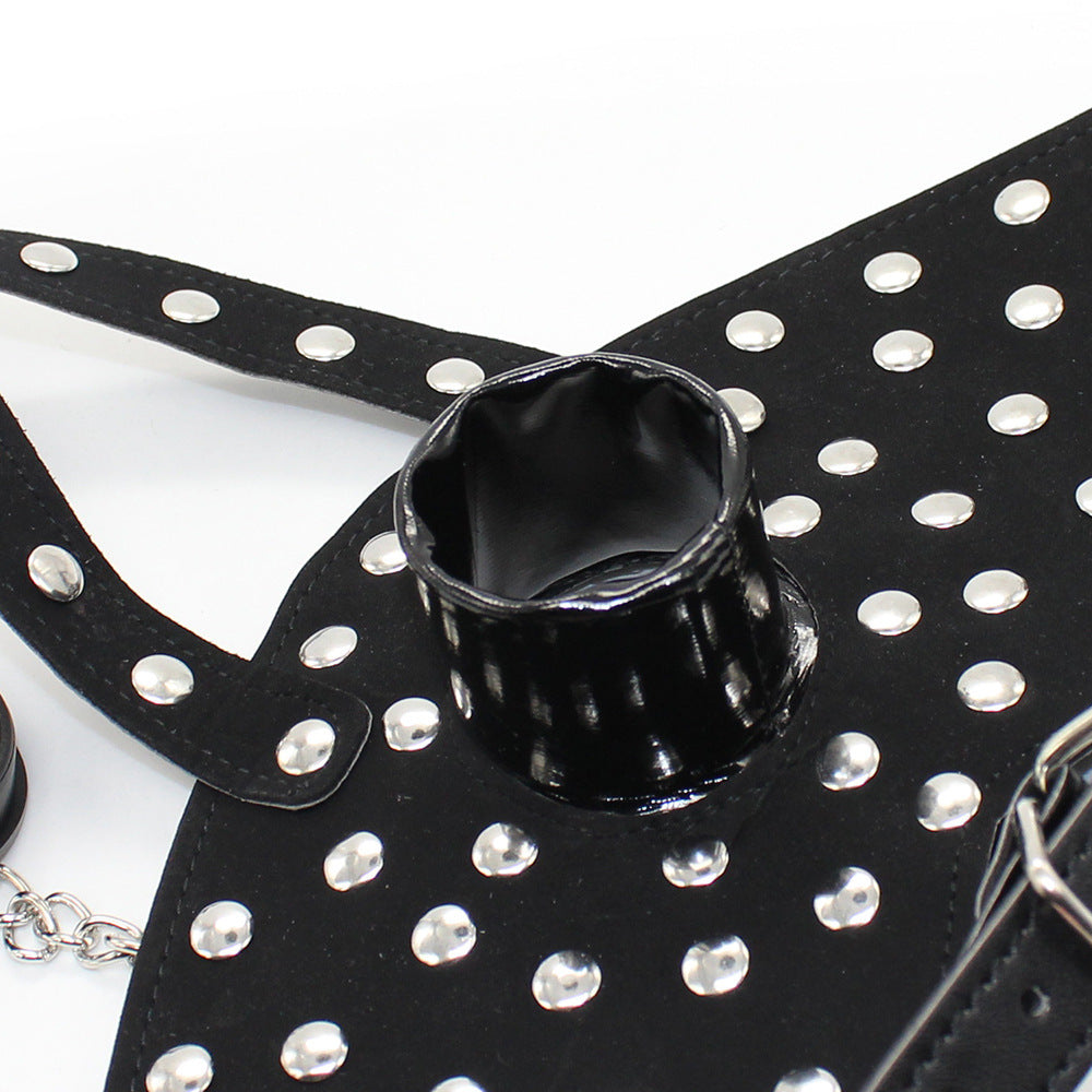 Flirting Bondage Ball Gag | Horse Harness Mouth Restraint - Black & Red
