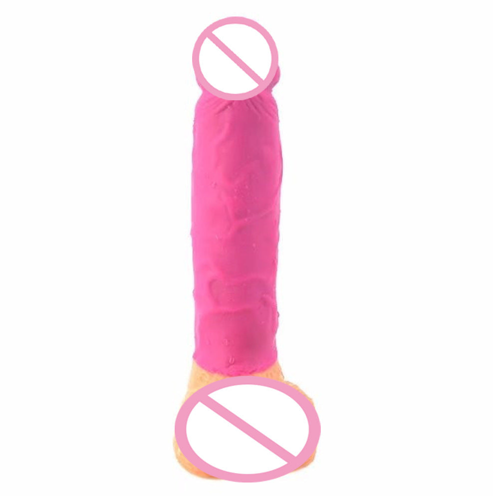 Simple and Creative Silicone Simulation Toy - 23cm, Black Stallion and Pink Colors