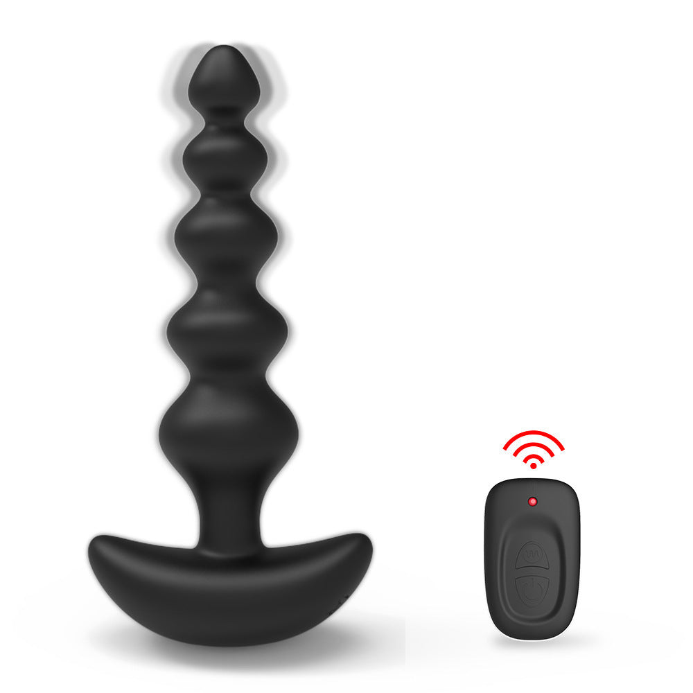 Remote Control Rechargeable Prostate Massager – Black ABS Silicone with USB Charging