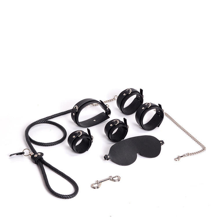 Fashionable Cowhide Leather Bondage Set | Simple and Stylish BDSM Accessories