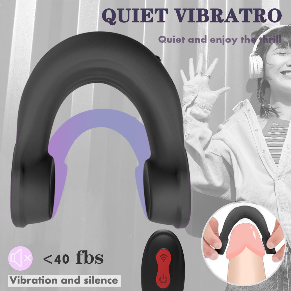 Headset Shape Cock Ring Vibration – Remote Control Silicone Precision Ring