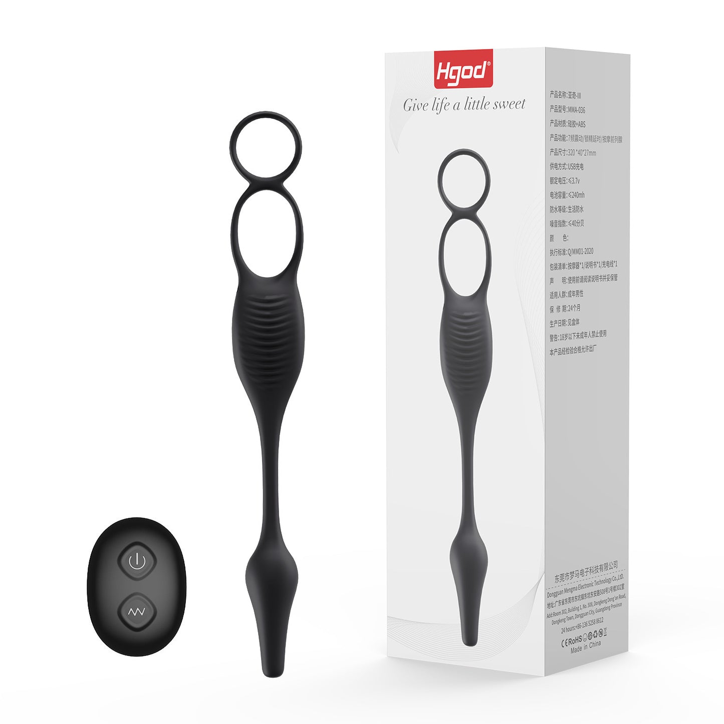 Wearable Prostate Massager with Remote Control – Double Stimulation, Vibration, and Horseshoe Ring Design