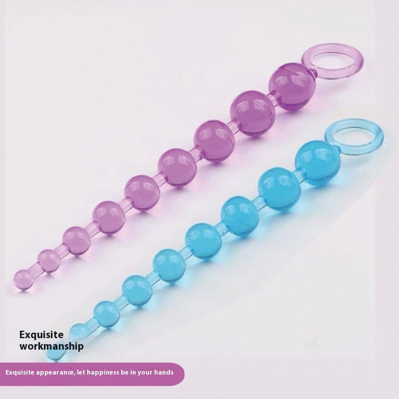 Silicone Anal Bead Massager for Men - TPE Flexible Pleasure Toy