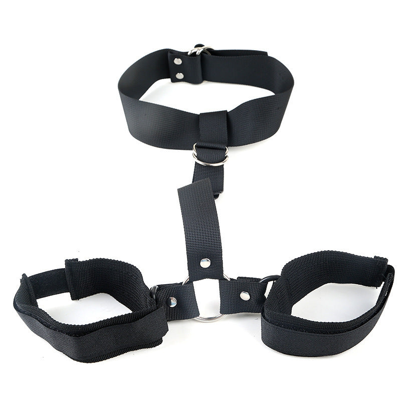 Anti-Back Handcuffs with Cervical Collar – Webbing Restraint for Couples