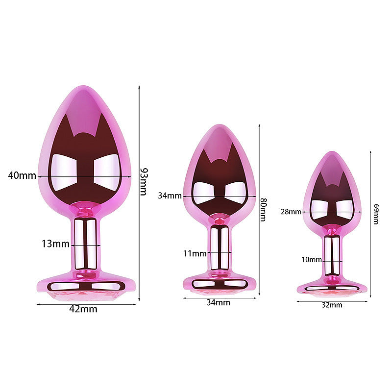 Luxurious Gem-Crowned Aluminum Anal Plug