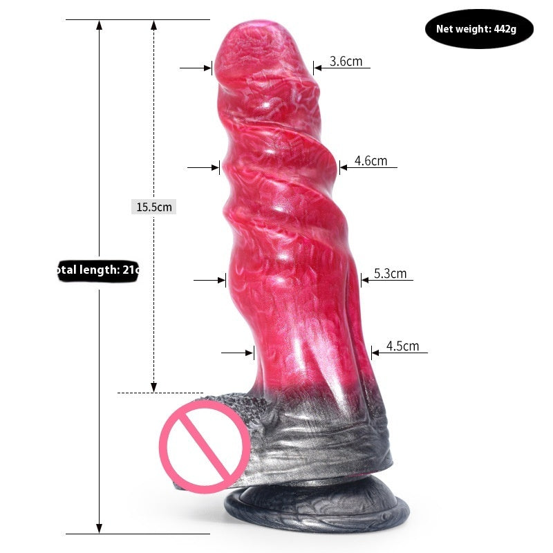 Irregular Colored Dildo & Anal Plug – Animal-Inspired Silicone Masturbator
