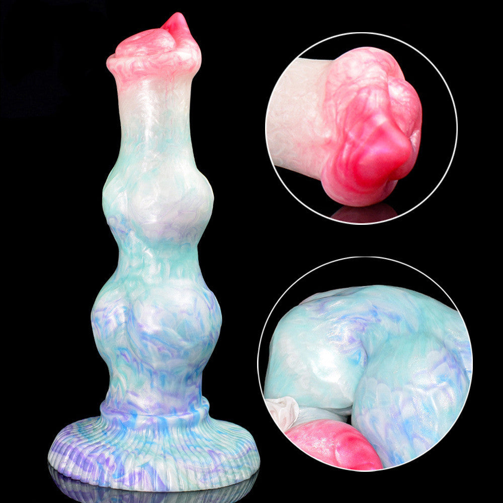 Ice Dragon Horse Cock Dildo - Liquid Silicone, Realistic Fantasy Design