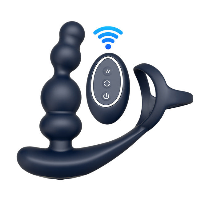 Remote Control Silicone Prostate Massager – Black & Lavender Purple