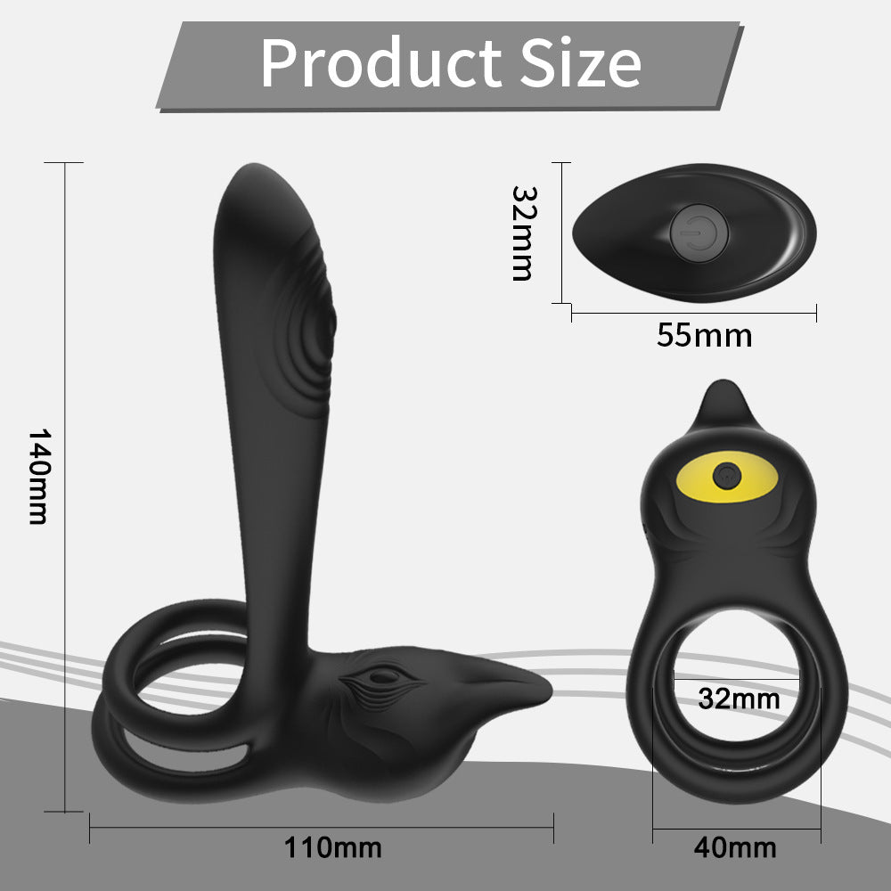 Wireless Remote Control Vibration Horseshoe Ring – Male and Female Co-Shock Device
