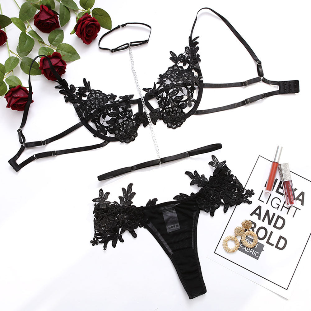 Punk Style Metal Chain Passion Outfit – Edgy Lingerie Set for Women