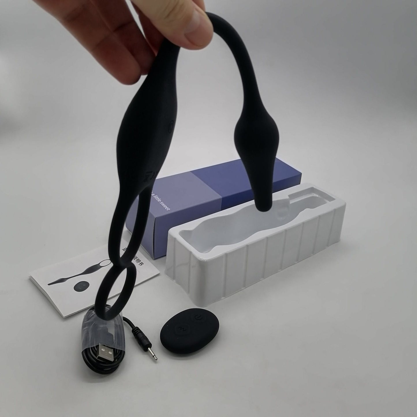 Wearable Prostate Massager with Remote Control – Double Stimulation, Vibration, and Horseshoe Ring Design