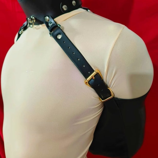 "Subtle Restraint" Leather Back-Hand Binding Bag