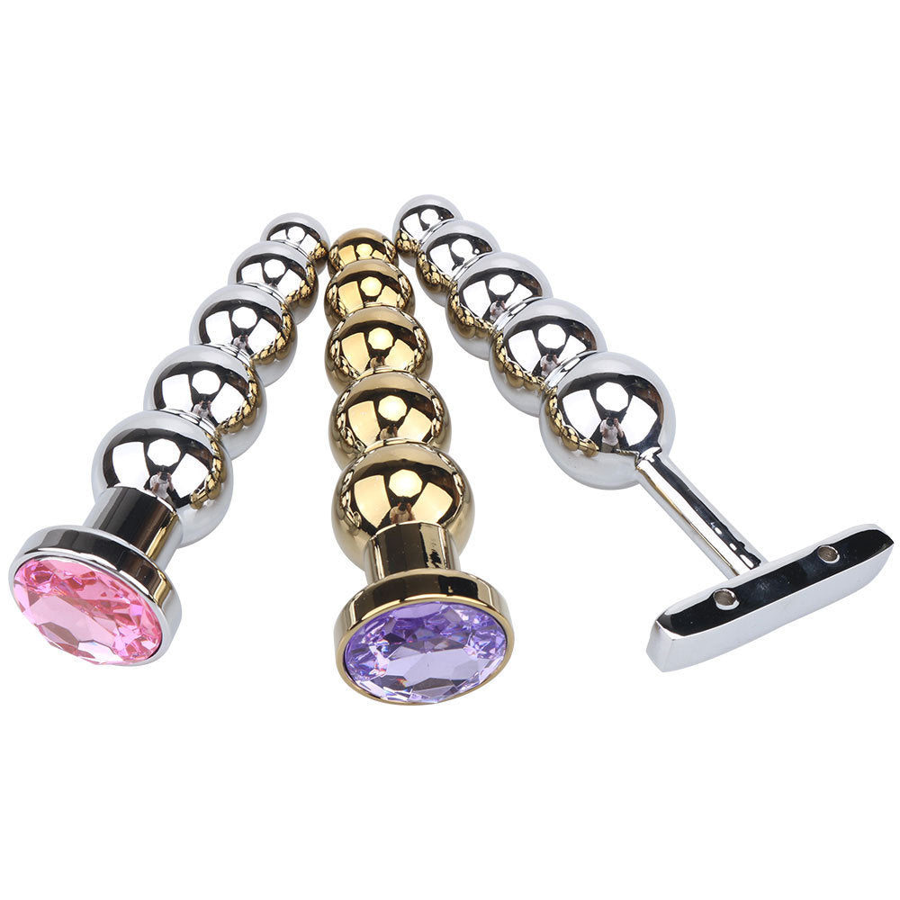 Premium Metal Alloy Anal Beads & Dildo Set - Luxury Pleasure Collection
