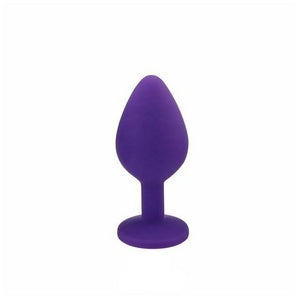 Silicone Anal Plug Set with Colorful Diamond Base - Variety of Sizes and Colors
