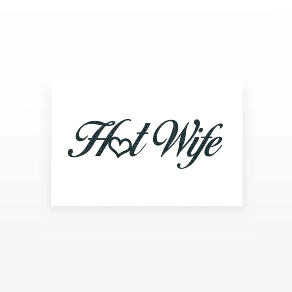 2x Hot Wife Temporary Tattoo