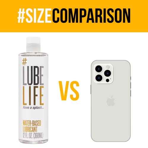 Lube Life Water-Based Personal Lubricant, Lube for Men, Women and Couples, Non-Staining, 8 Fl Oz