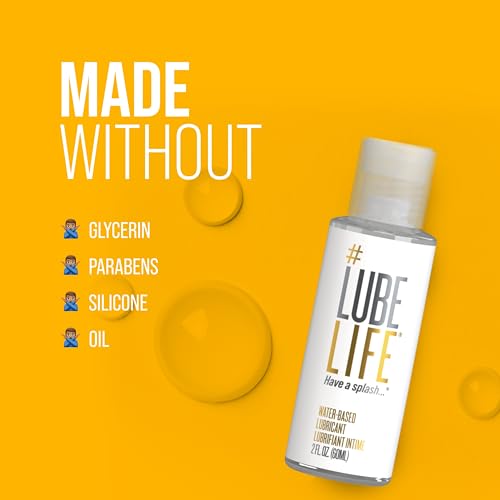 Lube Life Water-Based Personal Lubricant, Lube for Men, Women and Couples, Non-Staining, 8 Fl Oz