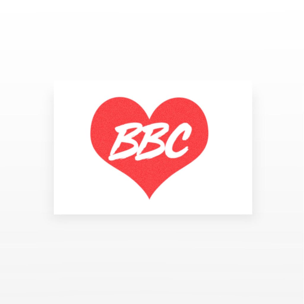 2x Red Heart BBC Temporary Tattoos
